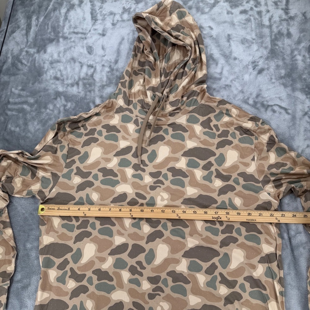 Burlebo Mens Performance Hoodie Large Retro Duck Camo UPF 50 SunNWT - Picture 2 of 9